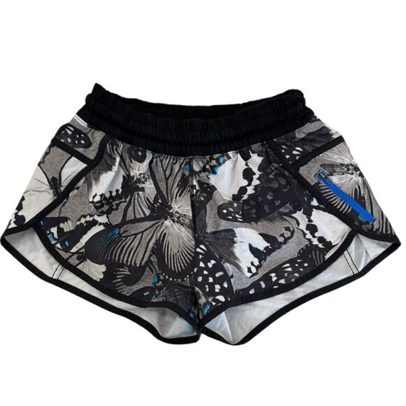 Lululemon Womens Exploded So Fly Butterfly Angel Wing Tracker Short Black Size 6 - Picture 1 of 15